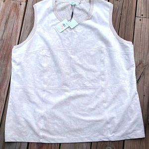 Calvin Klein, new w tags faux suede knit vest
